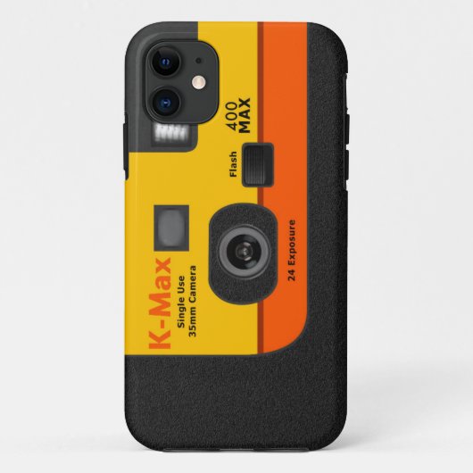 Wegwerpcamera - I5 Oranje Case-Mate iPhone Case (Achterkant)