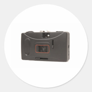 Wegwerpcamera Ronde Sticker