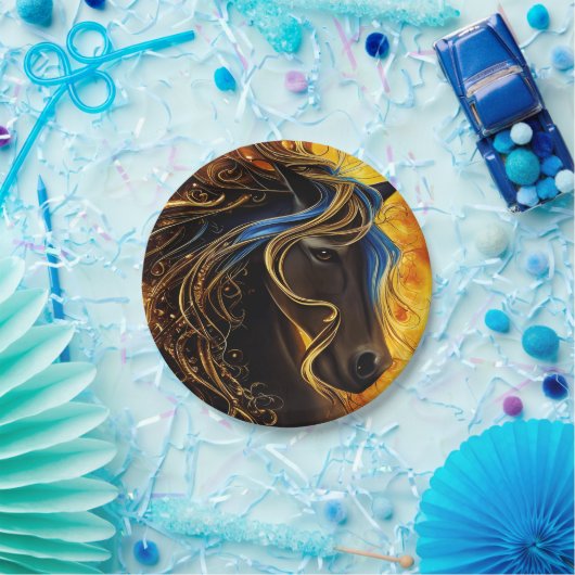 WegwerpChina - de Borden van het Stallion Paper Papieren Bordje (Feest)