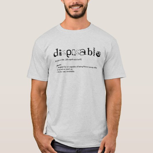 wegwerpdefinitie t-shirt (Voorkant)