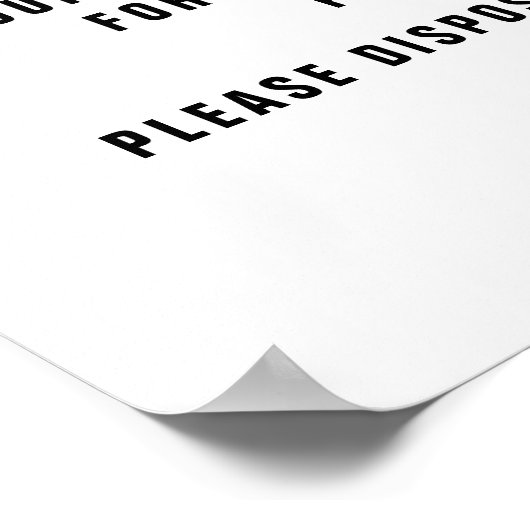 Wegwerpmaskers Nail Salon Poster (Hoek)