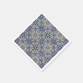 Wegwerpserviet Blue Tiles Servet (Hoek)