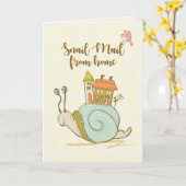 Wegwezen bij College Snail Mail Hallo Kaart (Gele Bloem)