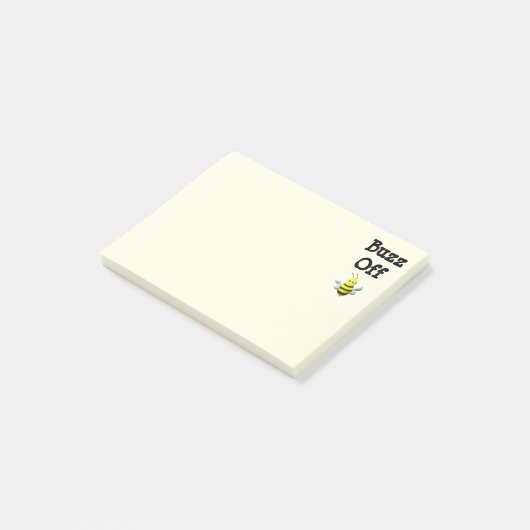 Wegwezen Bij Hommel Eigen Tekst Post-it® Notes (Schuin)