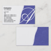 Wegwezen - Donkerblauwe ruwe papiertextuur Visitekaartje (Voorkant / Achterkant)