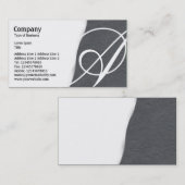 Wegwezen - Donkere grijze ruwe papiertextuur Visitekaartje (Voorkant / Achterkant)