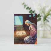 Wegwezen in een Manger Feestdagenkaart (Staand voorkant)