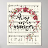 Wegwezen in een Manger Kerstman Hymn Poster (Voorkant)