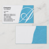 Wegwezen - Licht blauw ruw papier textuur Visitekaartje (Voorkant / Achterkant)