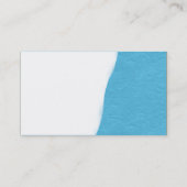 Wegwezen - Licht blauw ruw papier textuur Visitekaartje (Achterkant)