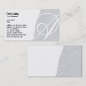 Wegwezen - Licht grijs ruwe papiertextuur Visitekaartje (Voorkant / Achterkant)