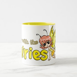 Wegwezen met de fairies tweekleurige koffiemok