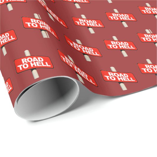 Wegwezen naar de hel cadeaupapier (Rol Hoek)