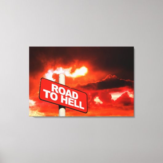 Wegwezen naar de hel canvas afdruk (Voorkant)