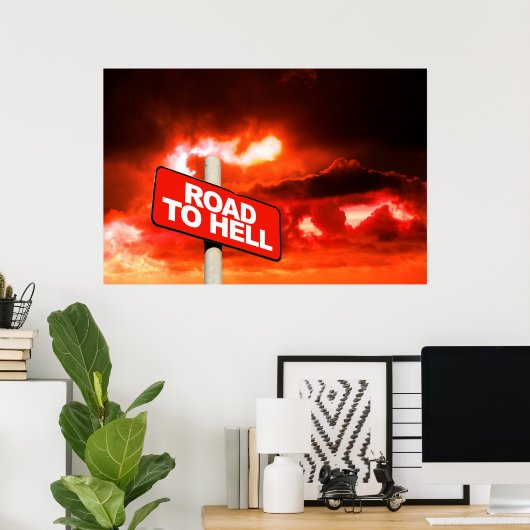 Wegwezen naar de hel poster (Thuiskantoor)