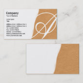 Wegwezen - Oranje ruwe papiertextuur Visitekaartje (Voorkant / Achterkant)