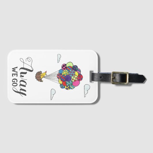 Wegwezen we reizen cadeau bagagelabel (Voorkant (horizontaal))