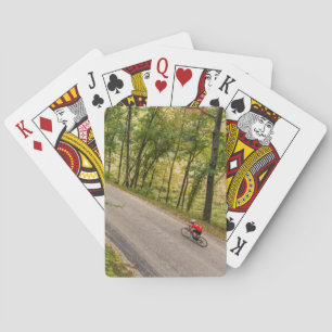 Wegwielrennen op landelijke plattelandsweg pokerkaarten