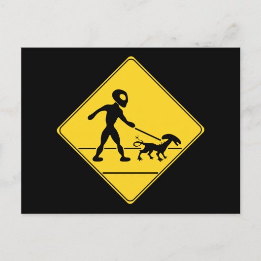 Wegwijzer — Alien Crossing Briefkaart (Voorkant)