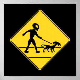 Wegwijzer — Alien Crossing Poster