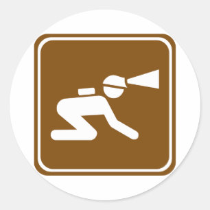 Wegwijzer bedekken ronde sticker