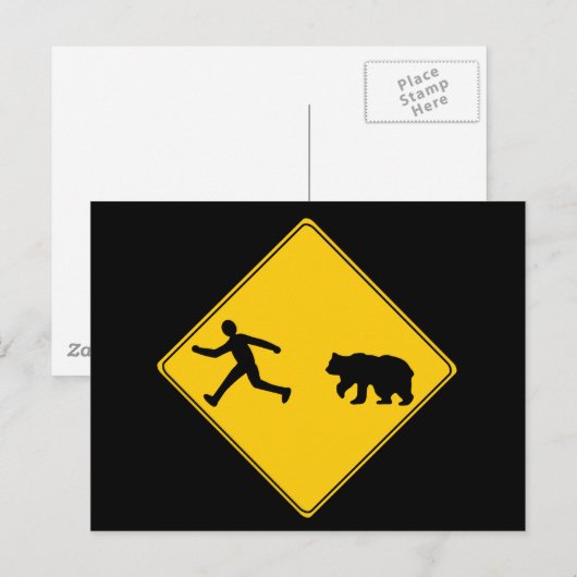 Wegwijzer — Beer Briefkaart (Voorkant / Achterkant)