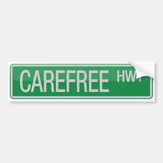 Wegwijzer Carefree Bumpersticker (Voorkant)