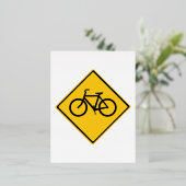 Wegwijzer Fiets Folie Feestdagen Briefkaart (Staand Voorkant)