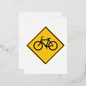 Wegwijzer Fiets Folie Feestdagen Briefkaart (Voorkant / Achterkant)