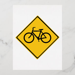 Wegwijzer Fiets Folie Feestdagen Briefkaart