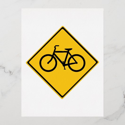Wegwijzer Fiets Folie Feestdagen Briefkaart (Voorkant)