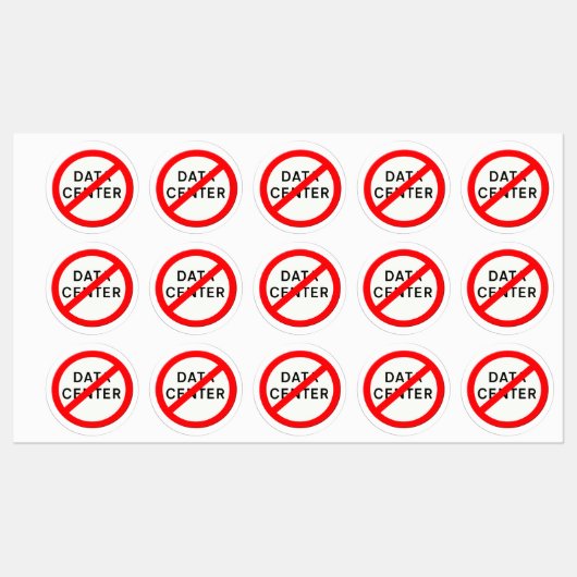Wegwijzer geen datacenters  labels (Vel)