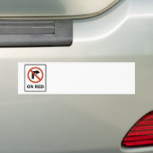 Wegwijzer - Geen rechtskeuze rood Bumpersticker (Op auto)