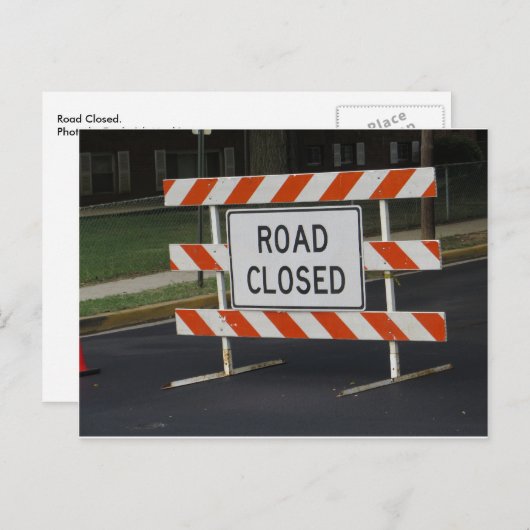 Wegwijzer Gesloten teken Briefkaart (Voorkant / Achterkant)