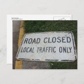 Wegwijzer Gesloten teken Briefkaart (Voorkant / Achterkant)