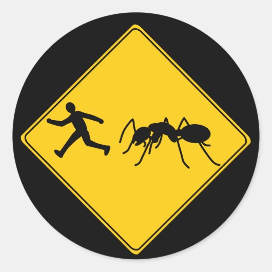 Wegwijzer — Giant Ant Ronde Sticker (Voorkant)