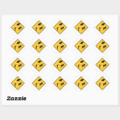 Wegwijzer — Koe en UFO Ronde Sticker (Vel)