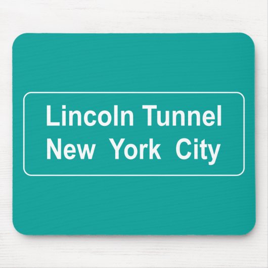 Wegwijzer Lincoln Tunnel Muismat (Voorkant)