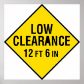 Wegwijzer met lage klaring poster (Voorkant)