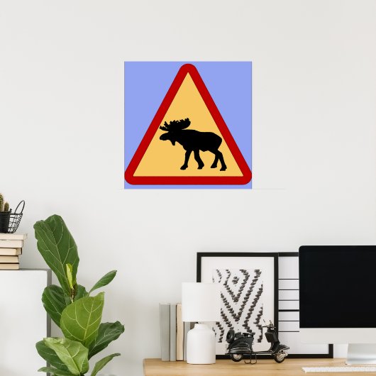 Wegwijzer Moose (Elk) Poster (Thuiskantoor)
