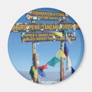 Wegwijzer op de top van Kilimanjaro Kenia Magneet