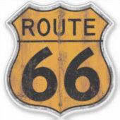 Wegwijzer oude Route 66 Sticker (Voorkant)