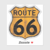 Wegwijzer oude Route 66 Sticker (Vel)