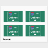 Wegwijzer Quebec, Canada Rechthoekige Sticker (Vel)