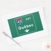 Wegwijzer Quebec, Canada Rechthoekige Sticker (Envelop)