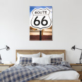 Wegwijzer Route 66, Arizona Canvas Afdruk (Insitu (Slaapkamer))
