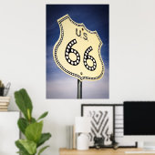 Wegwijzer Route 66 Poster (Thuiskantoor)