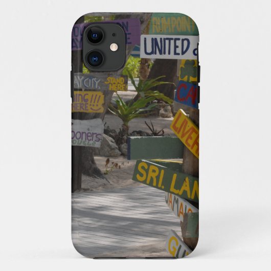 Wegwijzer Rum Point Grand Cayman Case-Mate iPhone Case (Achterkant)