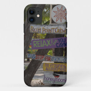 Wegwijzer Rum Point Grand Cayman iPhone 11 Hoesje