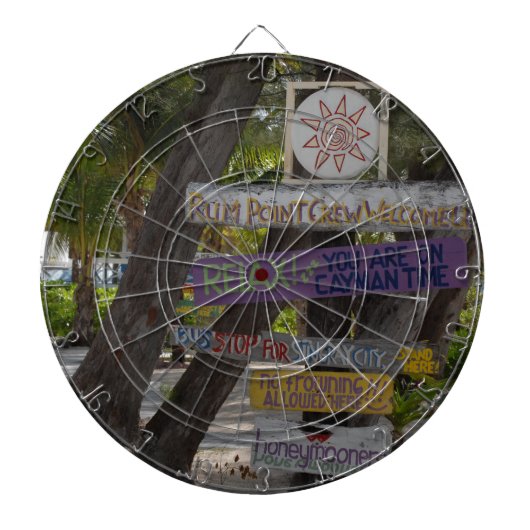 Wegwijzer Rum Point Grand Cayman Dartbord (Voorkant)